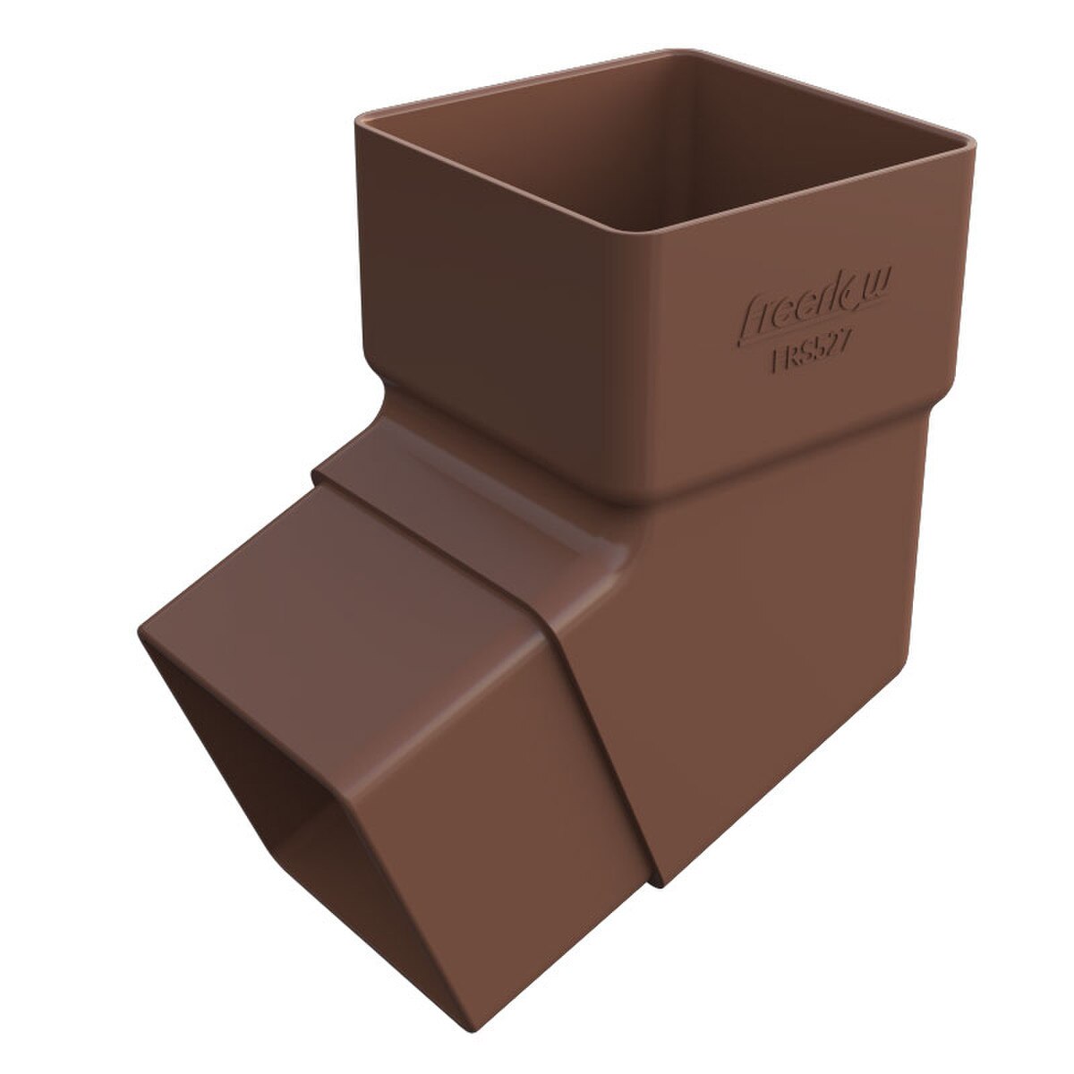 Freefoam Freeflow 65mm Square Downpipe 112 Degree Offset Bend - Leather Brown