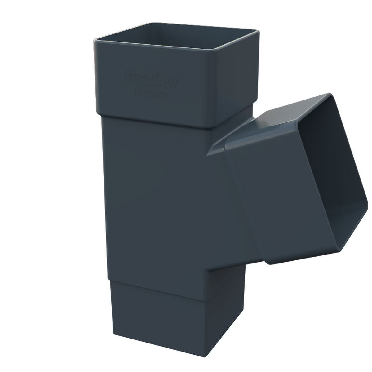 Freefoam Freeflow 65mm Square Downpipe 112 Degree Branch - Anthracite Grey
