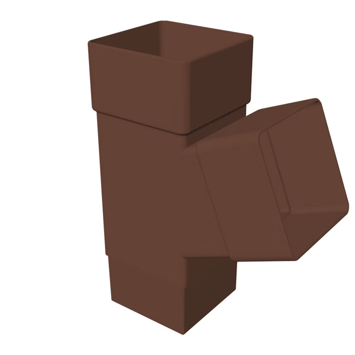 Freefoam Freeflow 65mm Square Downpipe 112 Degree Branch - Leather Brown