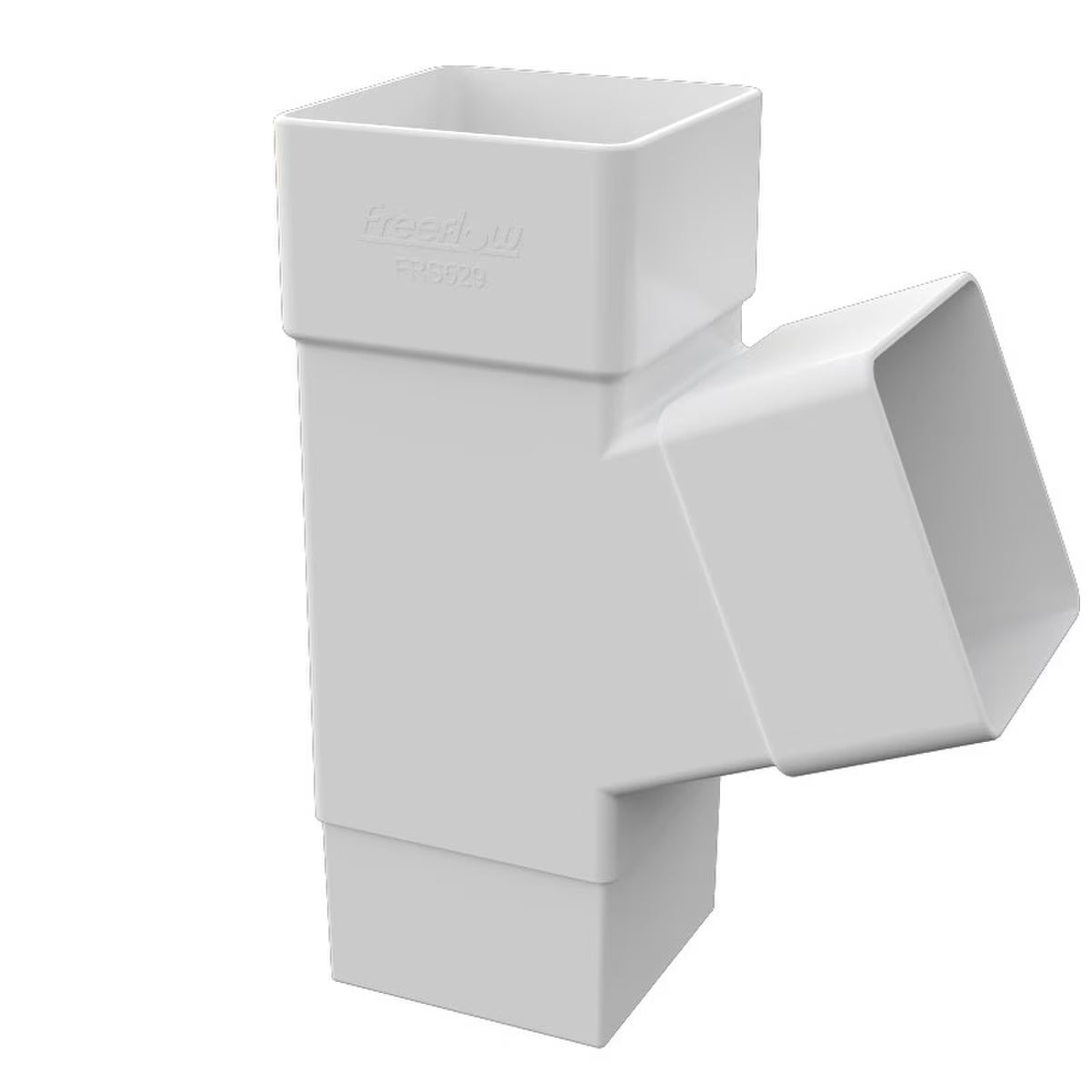 Freefoam Freeflow 65mm Square Downpipe 112 Degree Branch - White