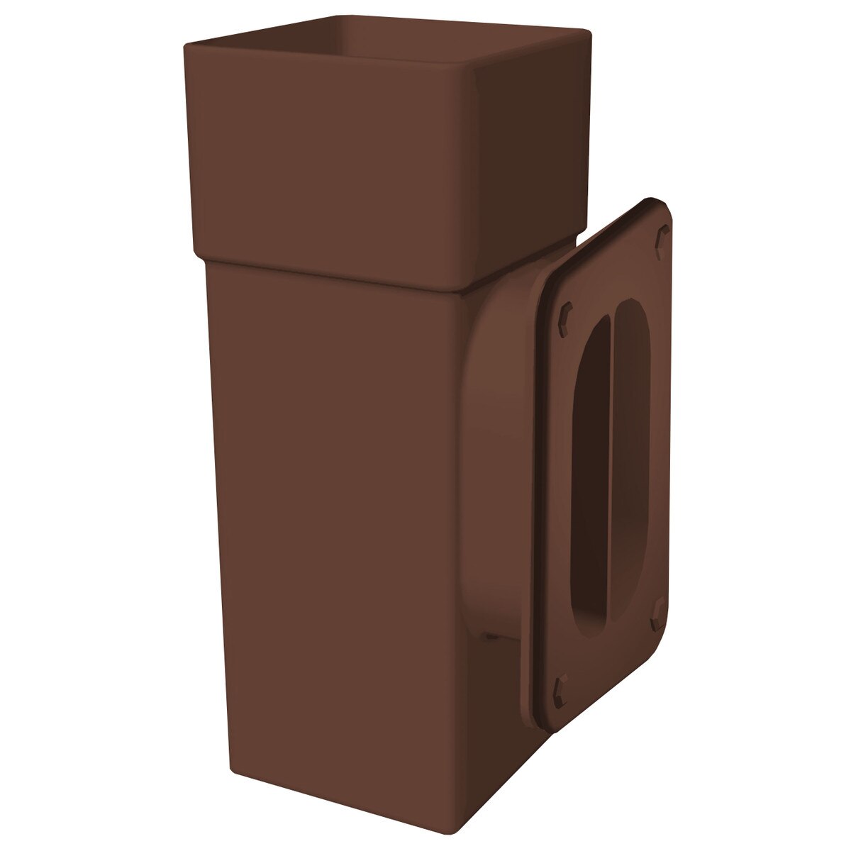 Freefoam Freeflow 65mm Square Downpipe Access Pipe - Leather Brown