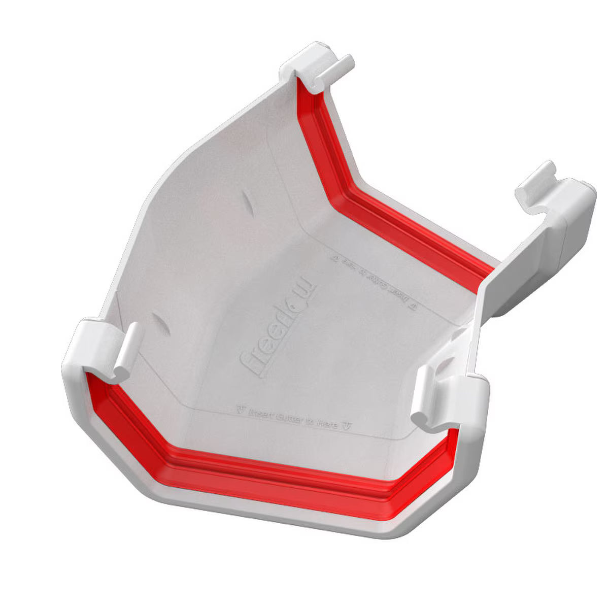 Freefoam Freeflow 114mm Square Gutter 150 Degree Gutter Angle - White