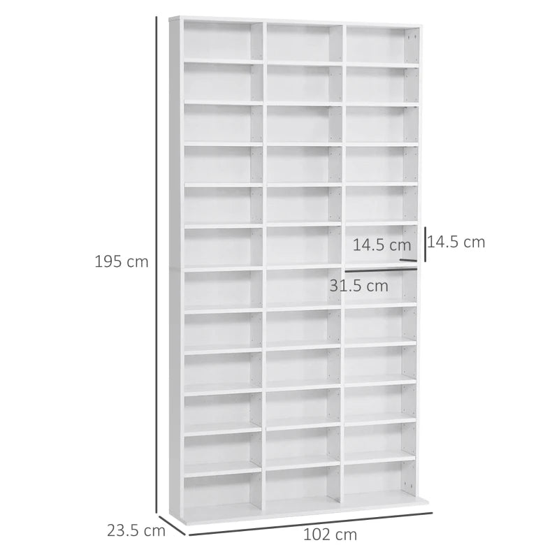 33 Adjustable Compartment Storage Unit - Versatile White Organizer for Home, Office, and Craft Supplies - Space-Saving Design