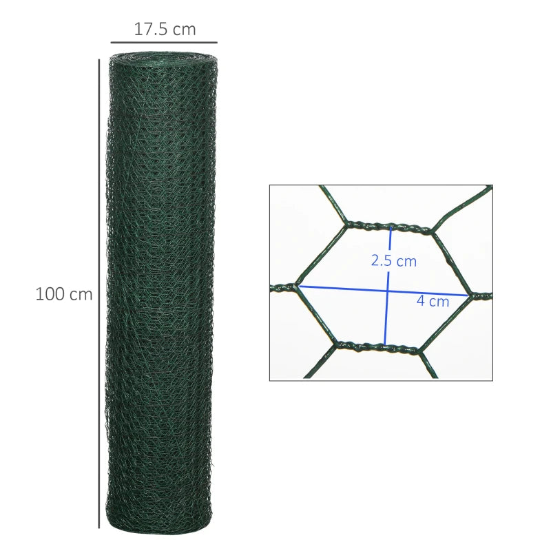 1m x 25m Foldable PVC Coated Wire Mesh Fence