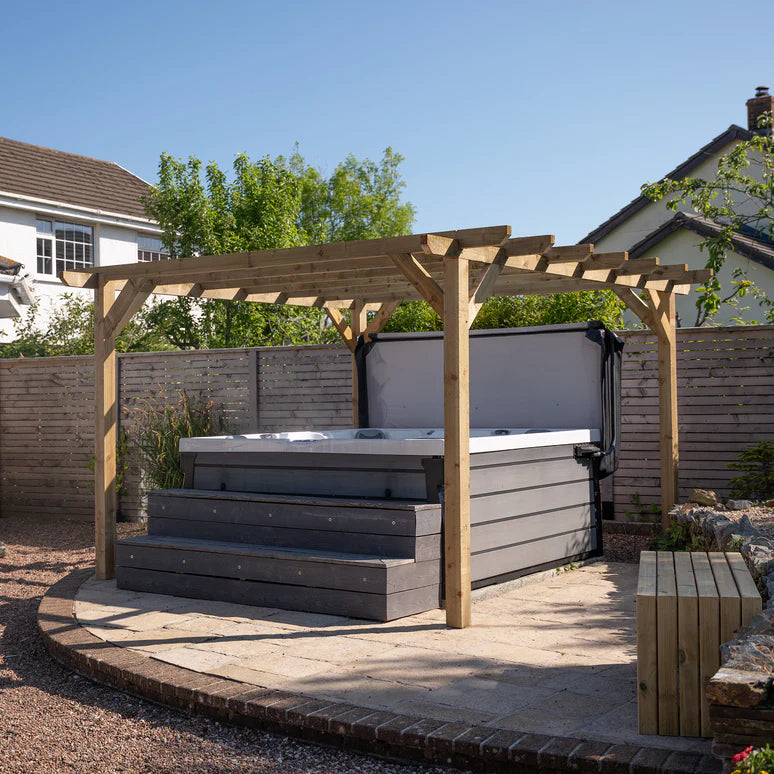 Ruby Ready Sawn Flat Roof Pergola