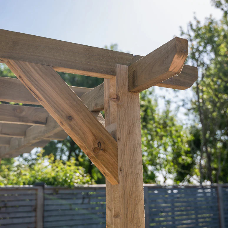 Ruby Ready Sawn Flat Roof Pergola