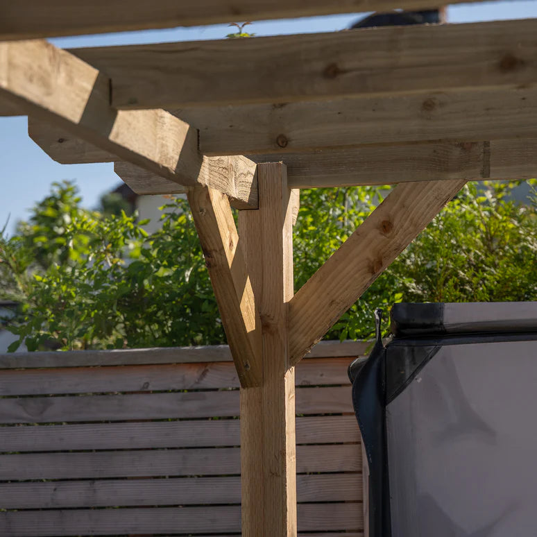 Ruby Ready Sawn Flat Roof Pergola