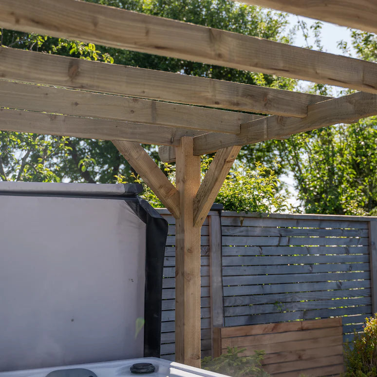 Ruby Ready Sawn Flat Roof Pergola