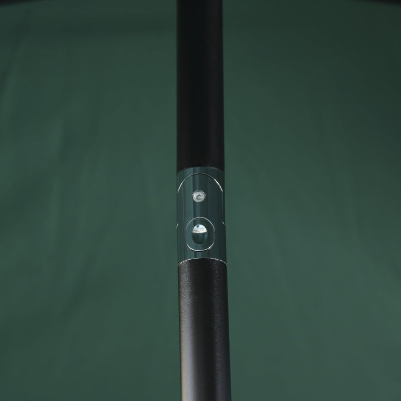 Green Rectangular Garden Parasol Umbrella with Tilt and Crank