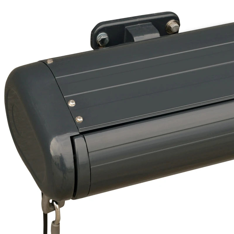 3m x 2.5 m Light Grey Electric Retractable Awning with Remote Controller - Aluminium Frame UV50+ Sun Shade Canopy