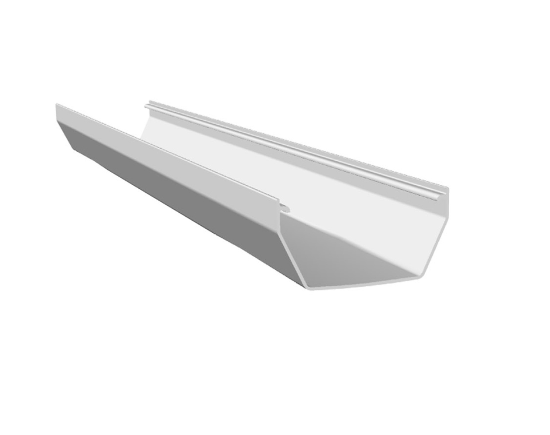 Freefoam Freeflow 114mm Square Gutter - 5m - White
