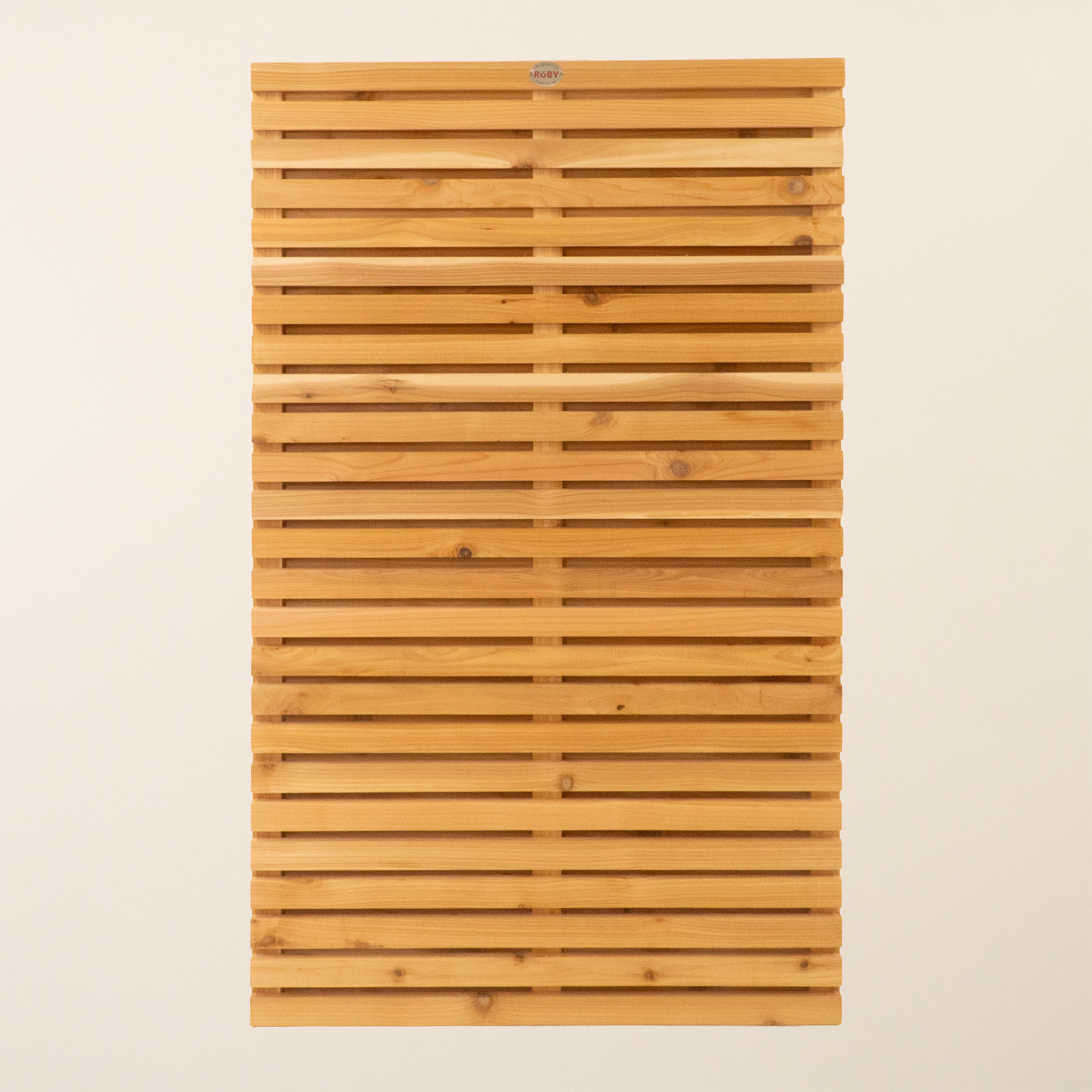 Double Sided Planed Cedar or Larch Slatted Fence Panel Horizontal Garden Privacy Screen