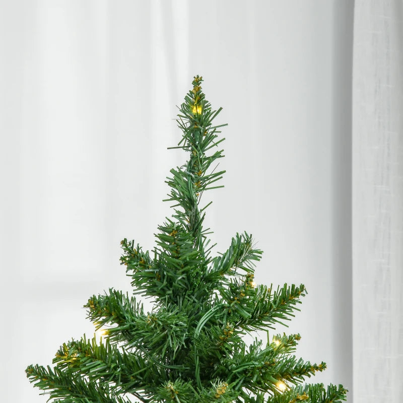6FT Green Christmas Tree with Warm White LED Lights - Perfect Holiday Home Decoration for Festive Cheer