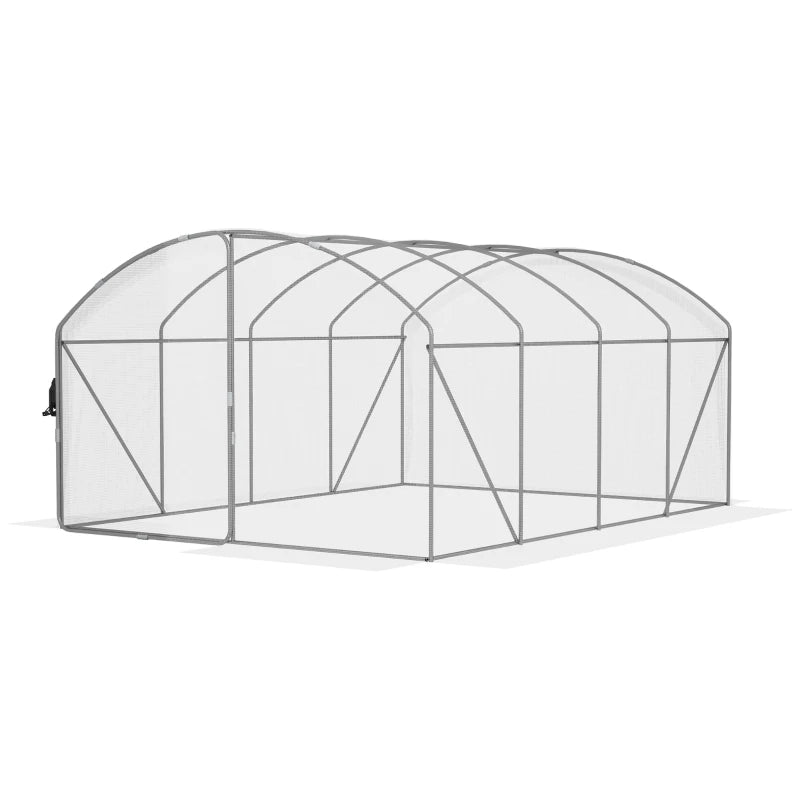 Greenhouse Walk-in Grow House with UV-Resistant Cover, White, 4x3x2m