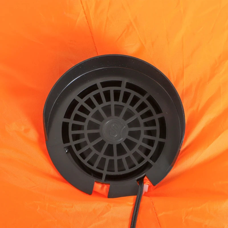 180 cm Halloween Inflatable Pumpkin & Cat with LED Lights - Self-Inflating Outdoor Decoration for Garden Party - Orange & Black