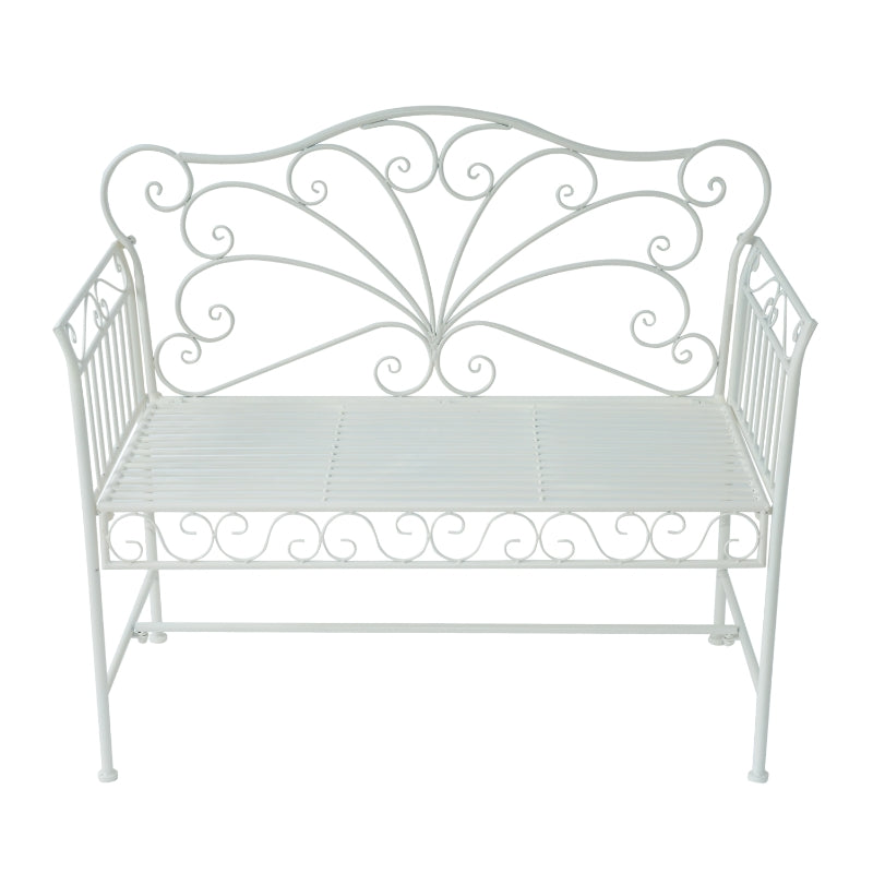 White Heavy-Duty Garden Bench