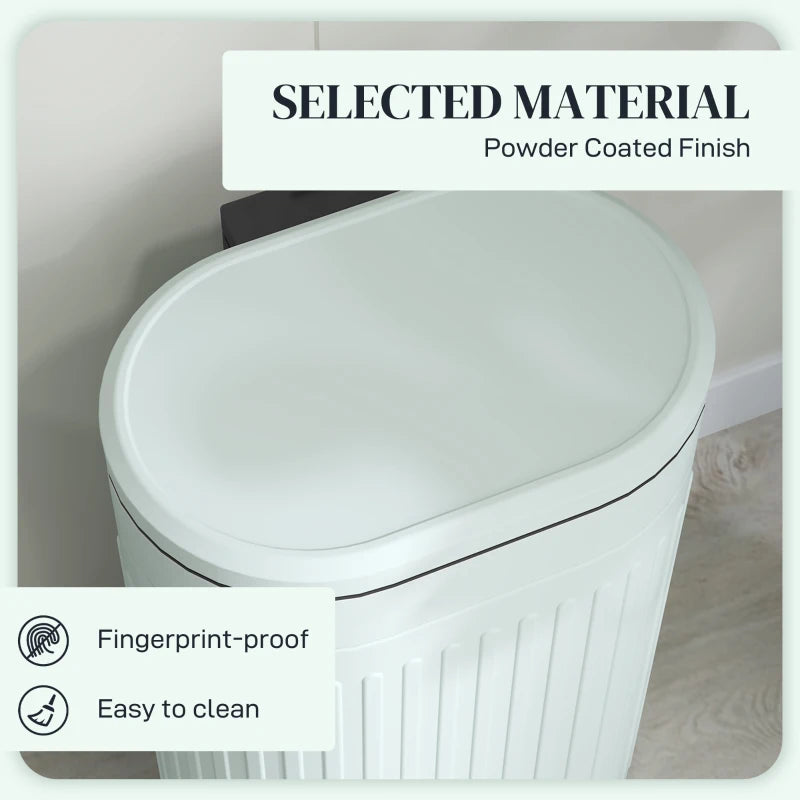 Light Green 30L Metal Kitchen Bin with Soft-Close Lid - Stylish & Durable Waste Container for Home & Office