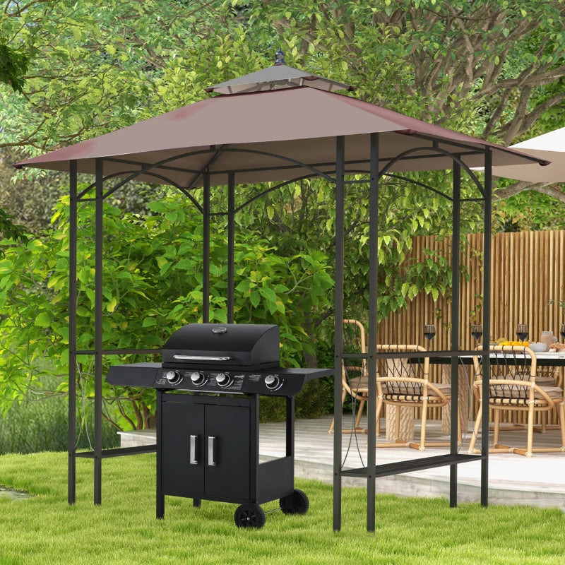 Portable Coffee BBQ Canopy Tent - Outdoor Patio Awning Gazebo