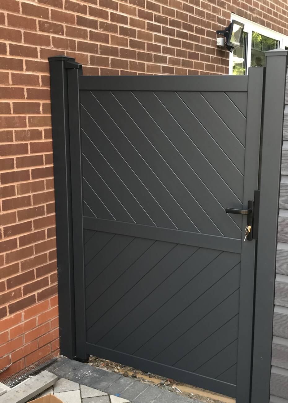 Readymade Aluminium Diagonal Infill Pedestrian Gate