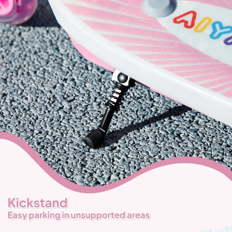 Electric Scooter for Kids Ages 4-7 with LED Lights and Rear Wheels Pink