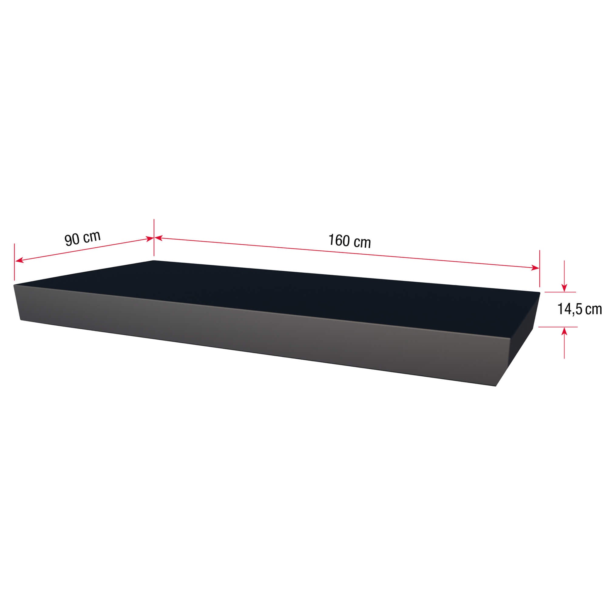 160x90cm Aluminium Canopy With LED Light Strip - Anthracite Grey