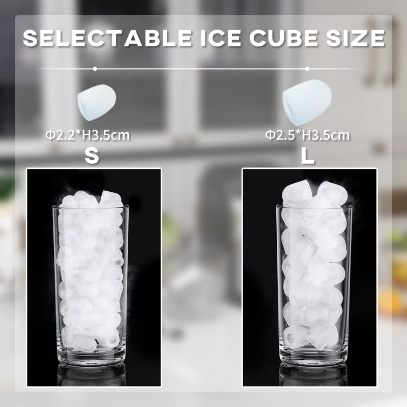 12kg Countertop Ice Machine with Scoop - Compact, Efficient Ice Maker for Home, Parties & Events - Perfect for Drinks