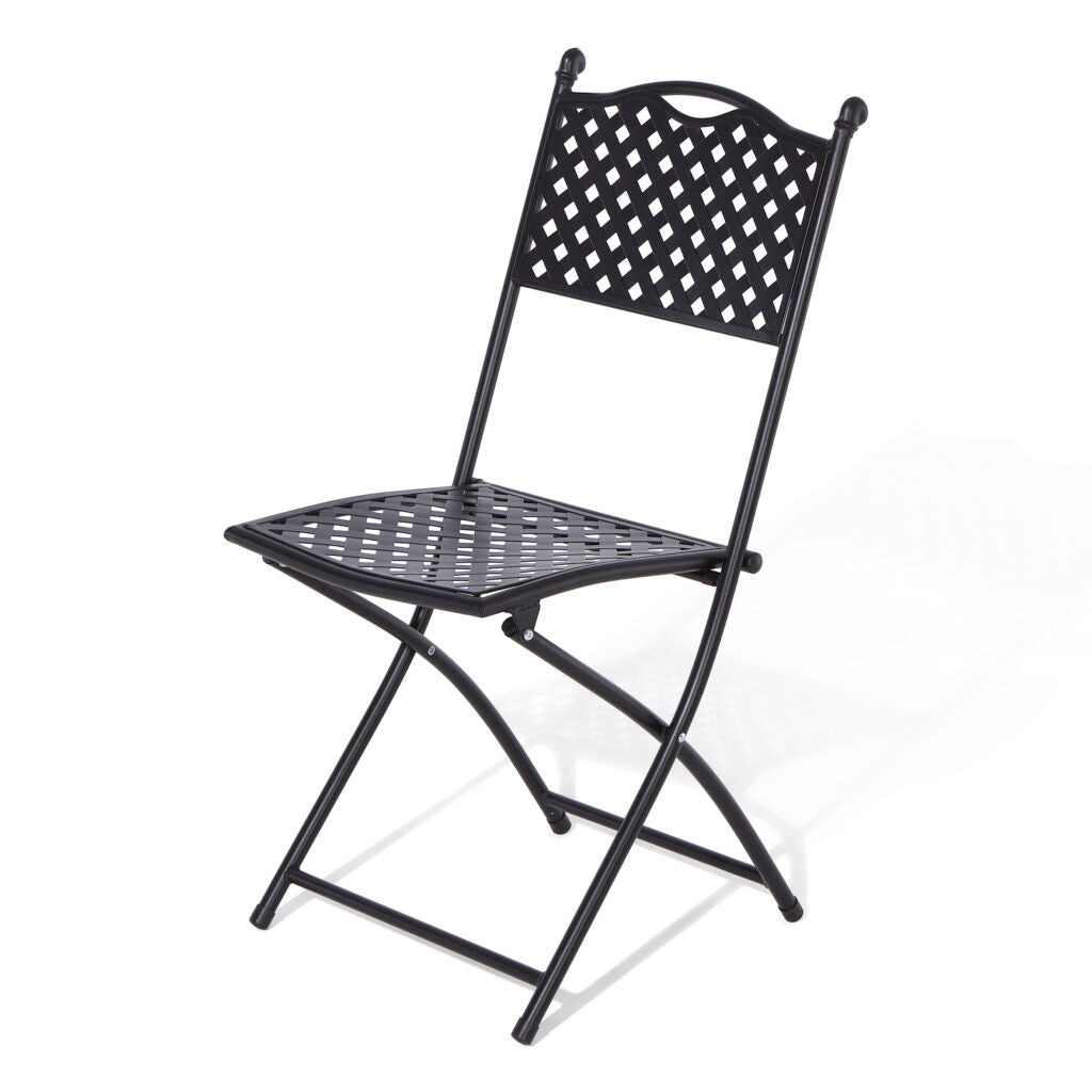 Outdoor Black Bistro Set - 3 Pieces