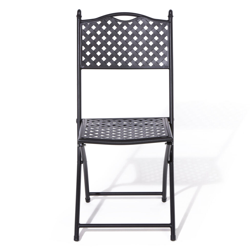 Outdoor Black Bistro Set - 3 Pieces