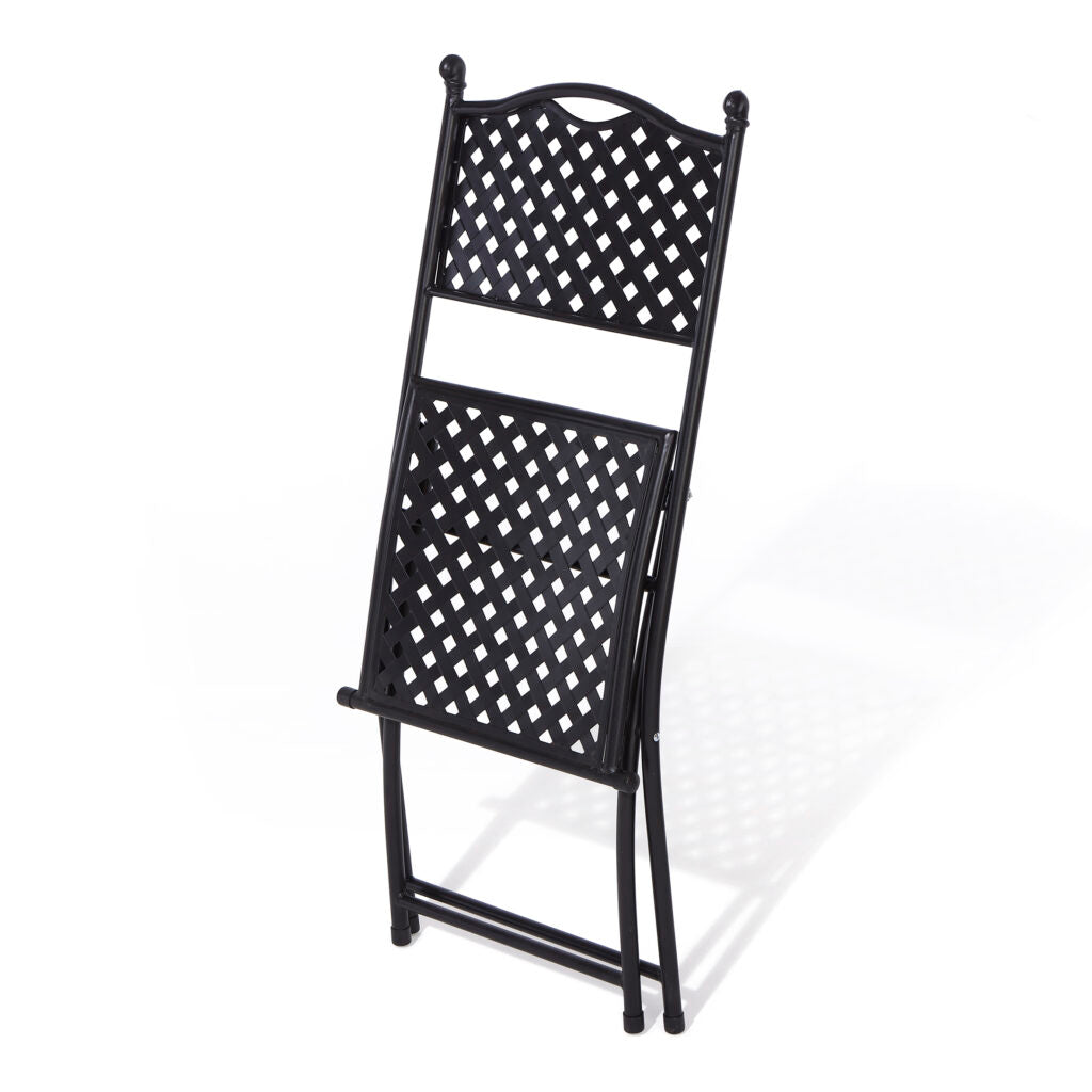 Outdoor Black Bistro Set - 3 Pieces