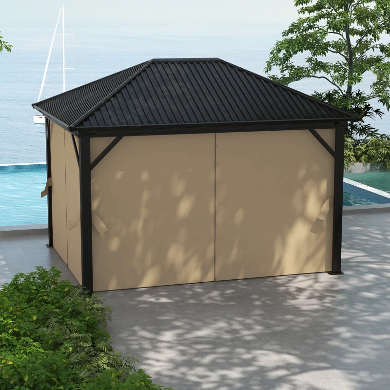 3.6m x 3m Hardtop Gazebo With Aluminium Frame