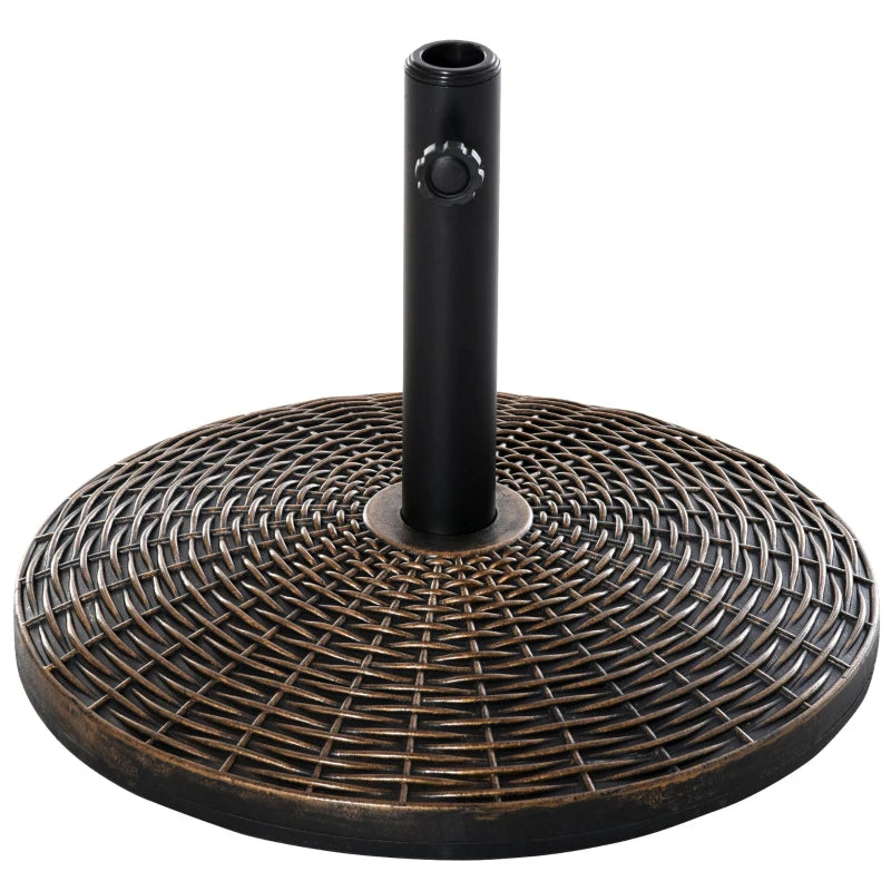 Round Cement Umbrella Base - Antique Bronze