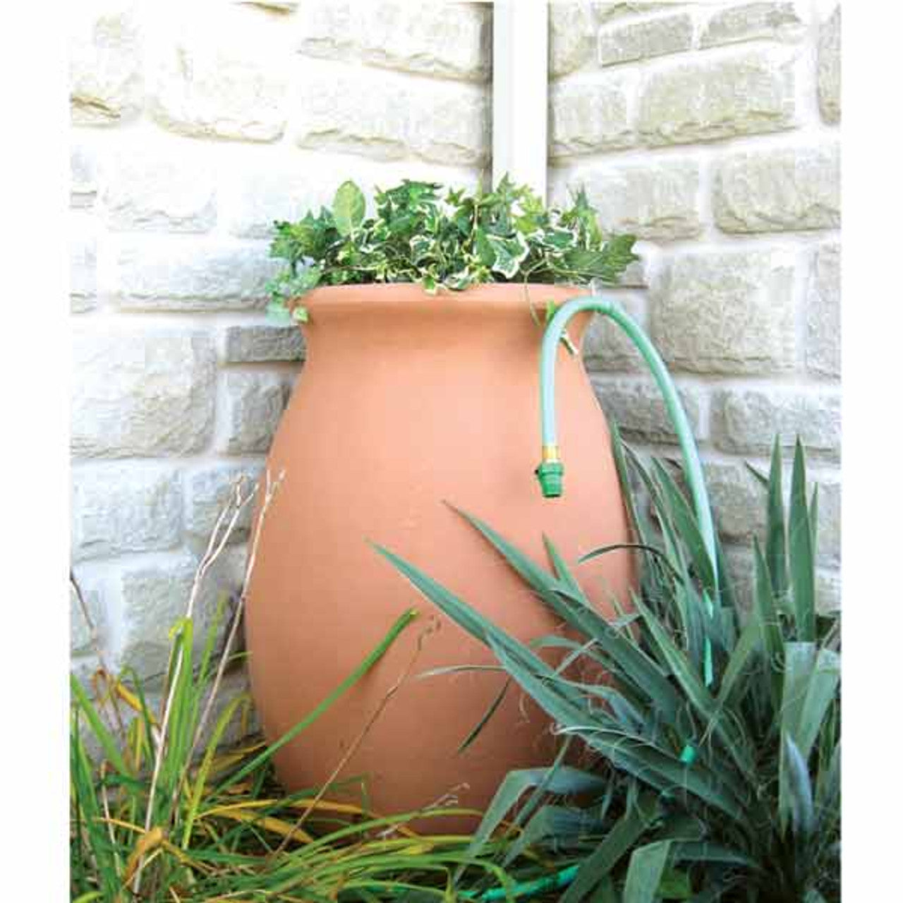 Algreen 190L Agua Clay Effect Water Butt with Planter