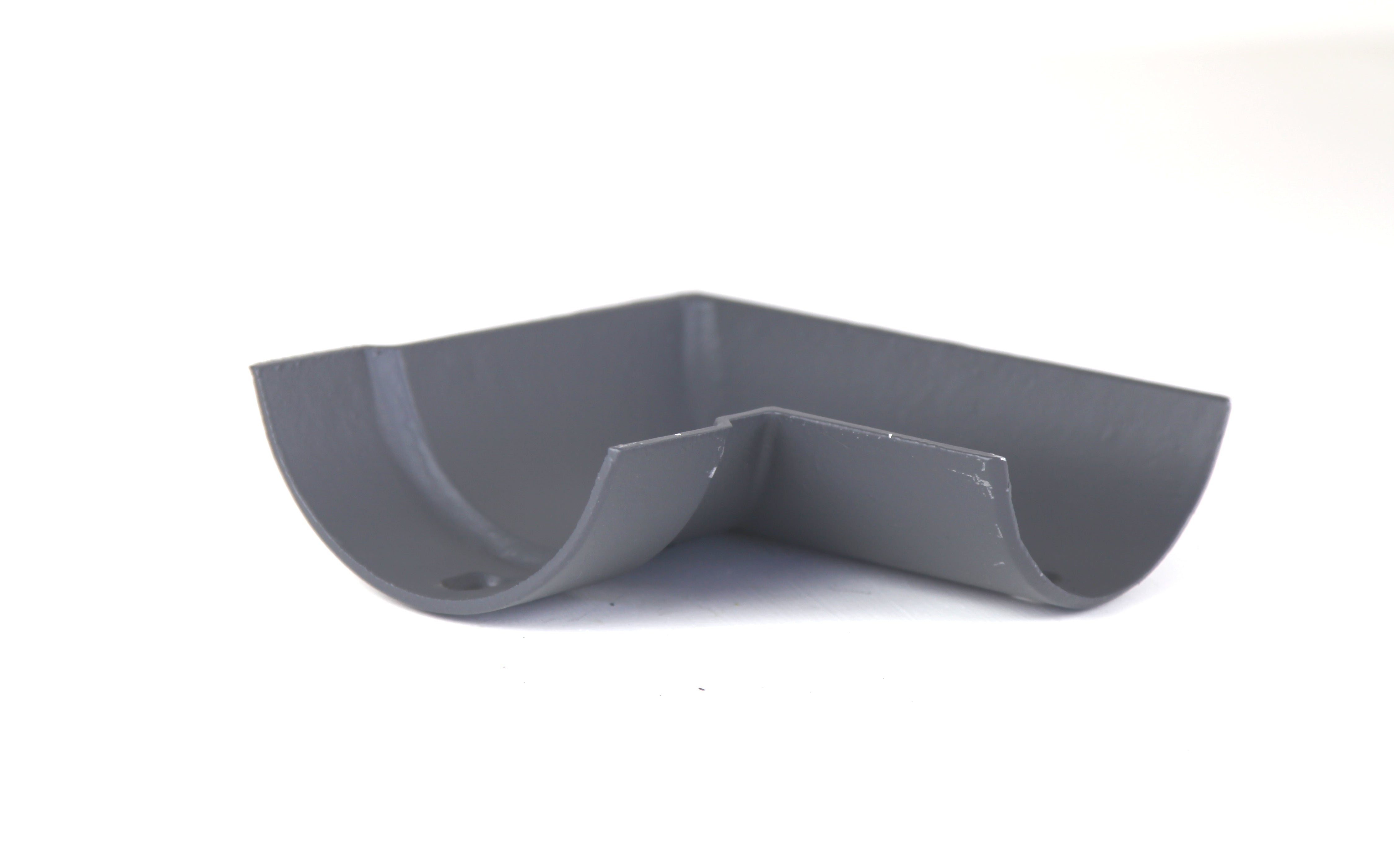 Hargreaves Cast Iron 100mm Right Hand Plain Half Round Square Angle - Primed