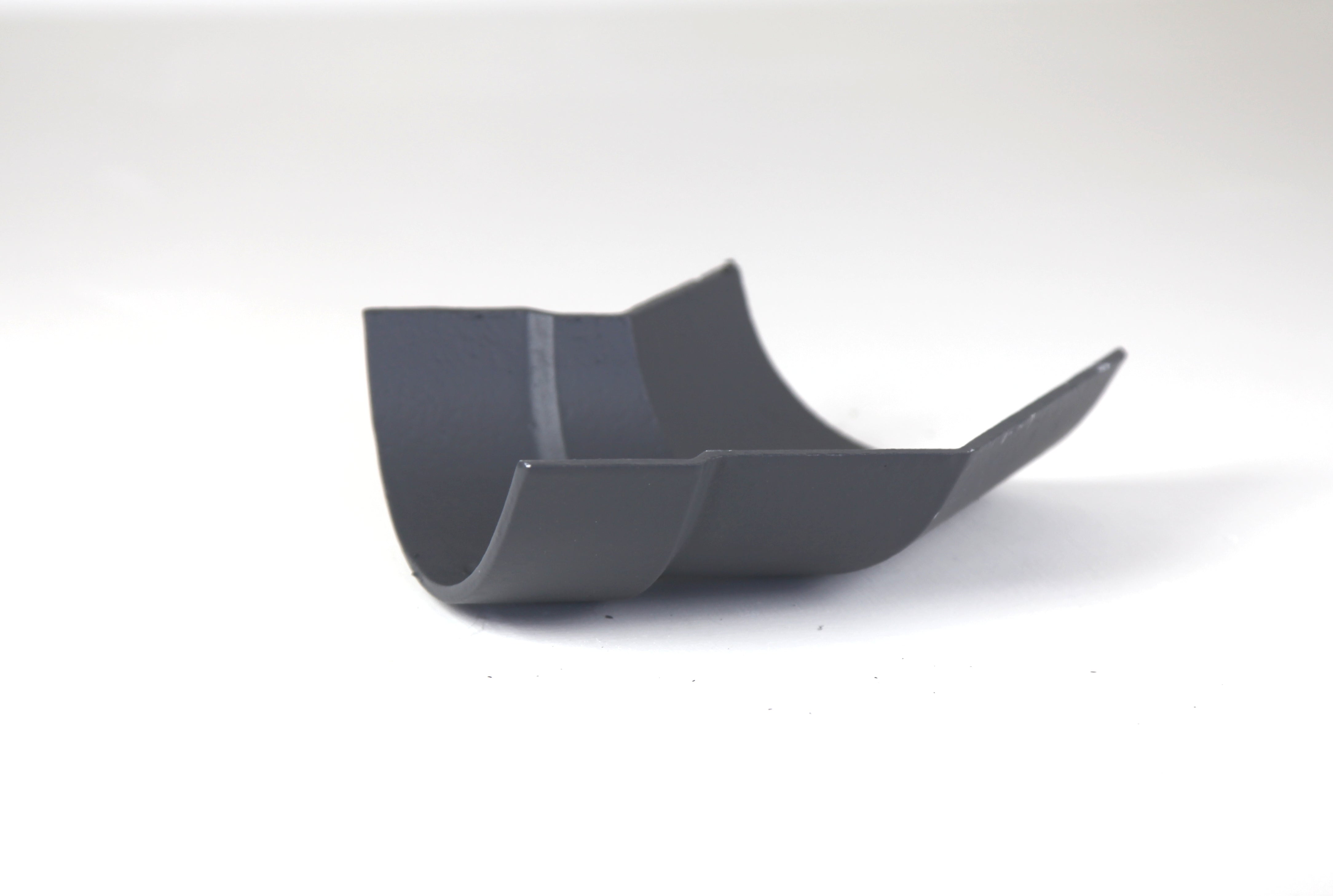 Hargreaves Cast Iron 100mm Left Hand Plain Half Round Obtuse Angle - Primed