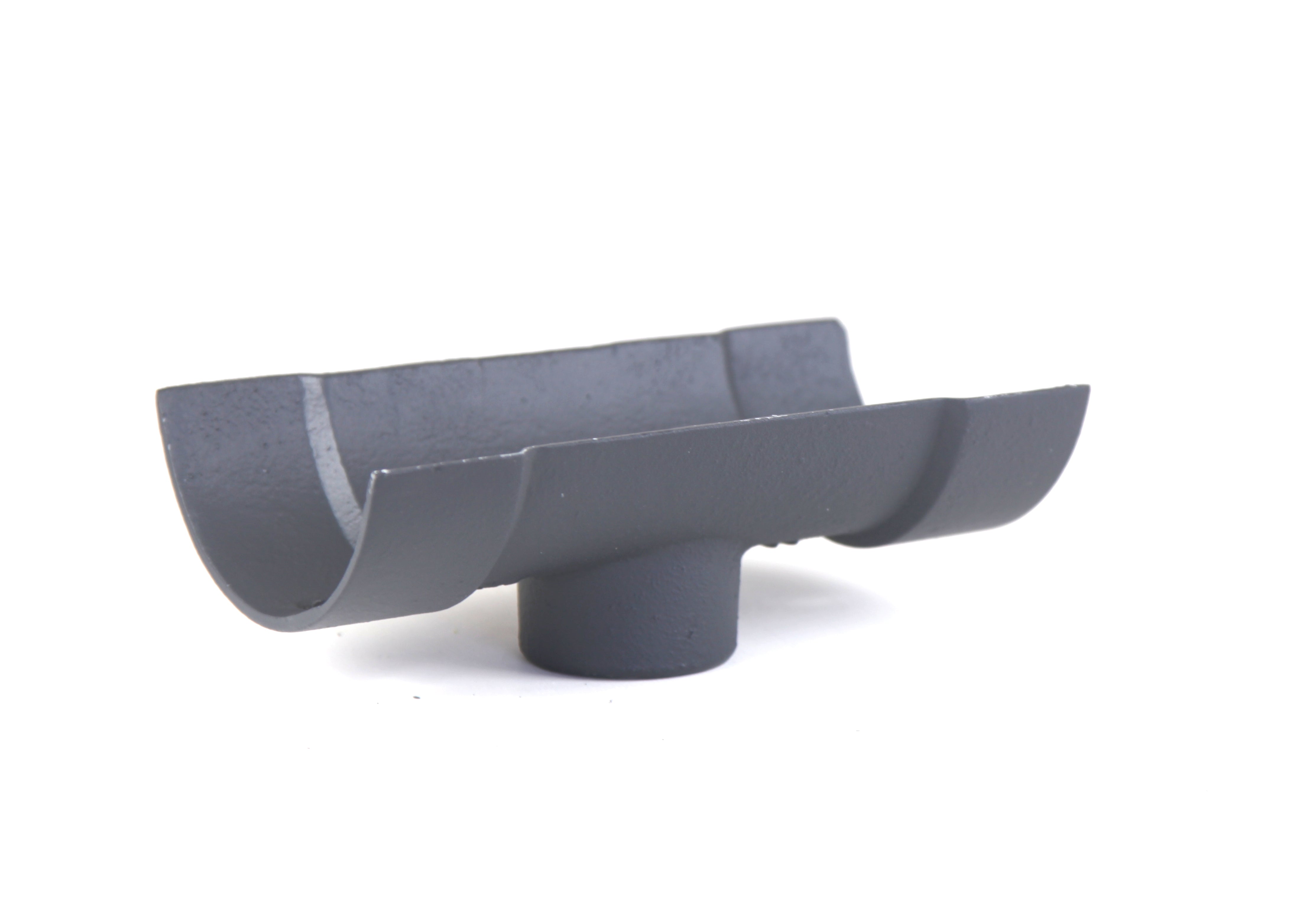 Hargreaves Cast Iron 100mm Plain Half Round 75mm Nozzle - Primed