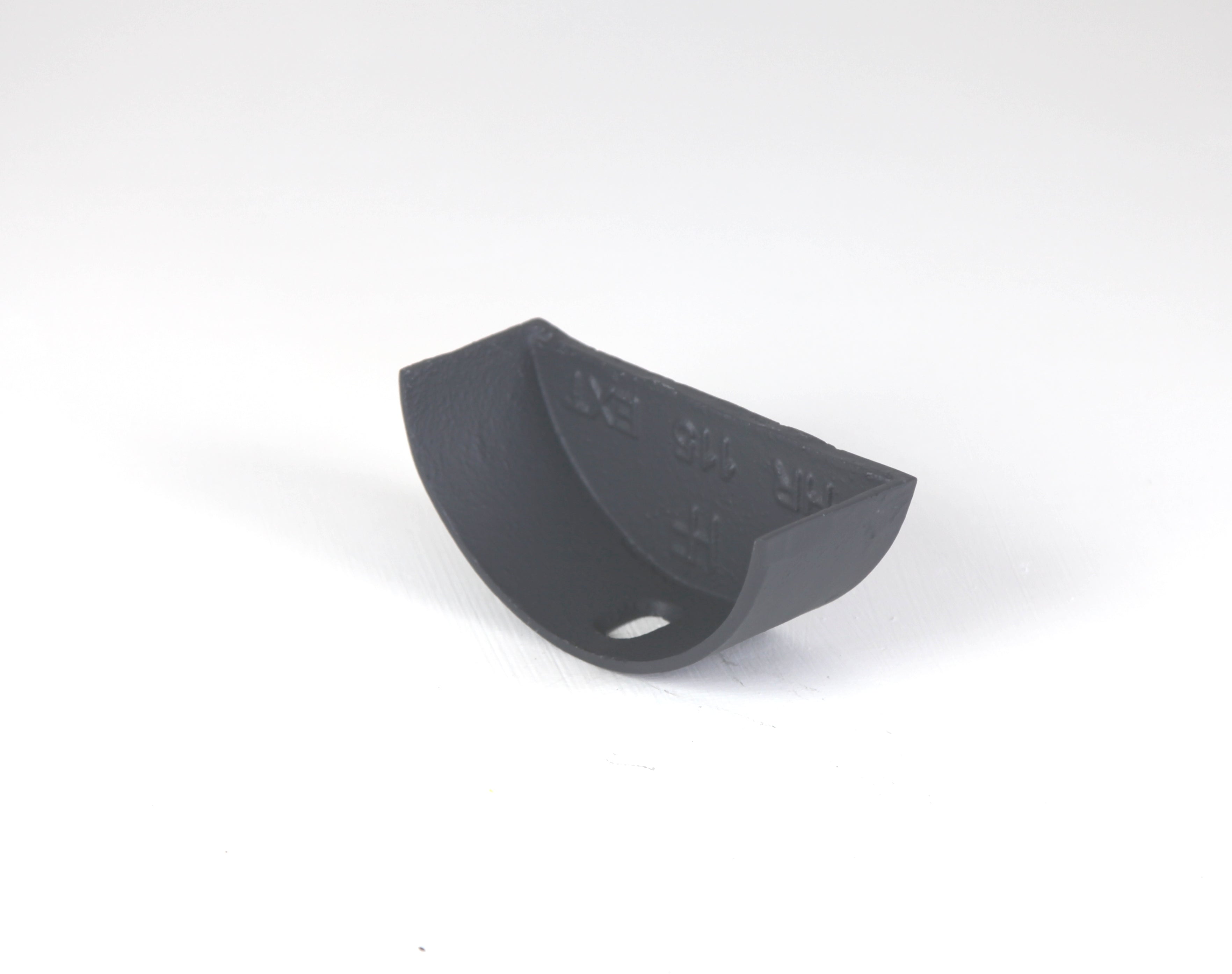 Hargreaves Cast Iron 100mm External Plain Half Round Stopend - Primed
