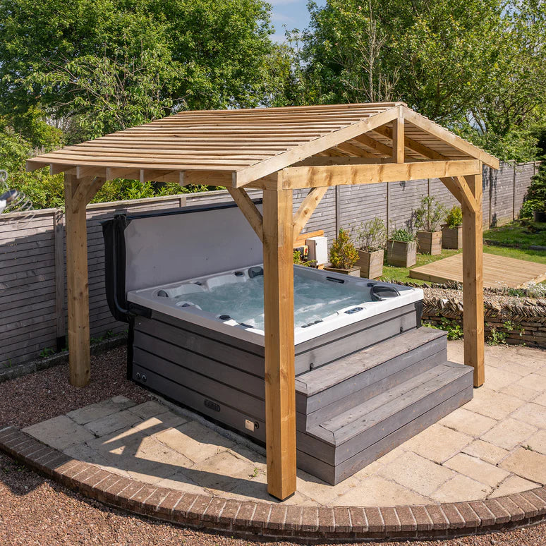 Ruby Wooden Apex Gazebo with Treated Featheredge Roof - Classic Garden Gazebo (No Overhang)