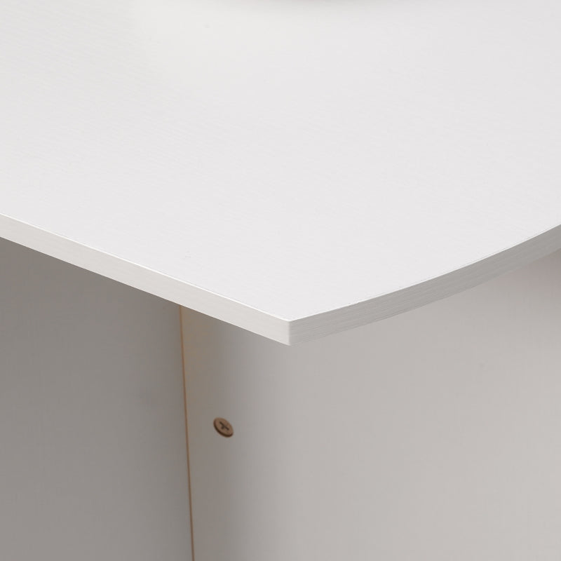 Stylish Four-Person Drop Leaf Dining Table in White - Space-Saving Design for Modern Homes and Small Dining Areas