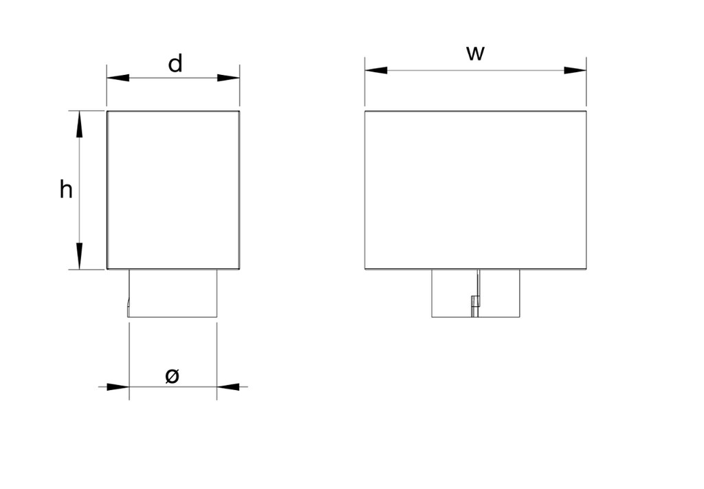 Hopper Rectangular Low Lindab VATKR Rectangular Hopper