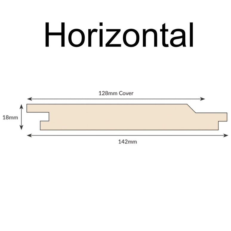 Home-Grown British Larch Shadow Gap Board – 145mm x 19mm – Natural Exterior Timber Cladding