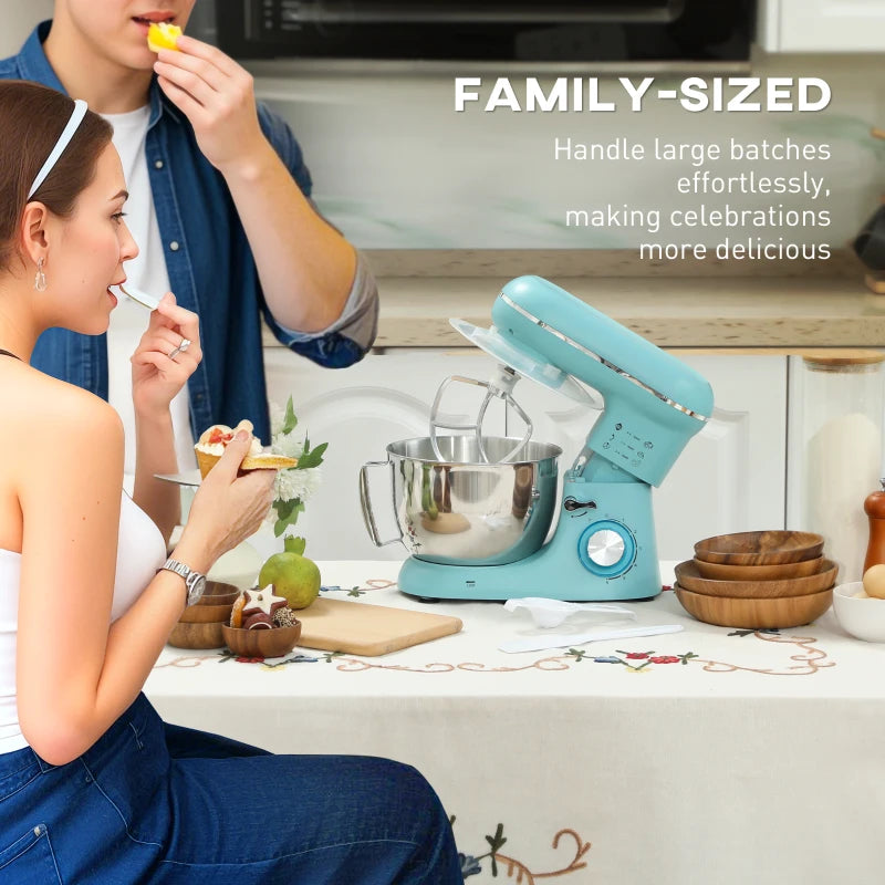 1300W Blue Kitchen Stand Mixer with Accessories - Powerful, Versatile, Perfect for Baking and Cooking