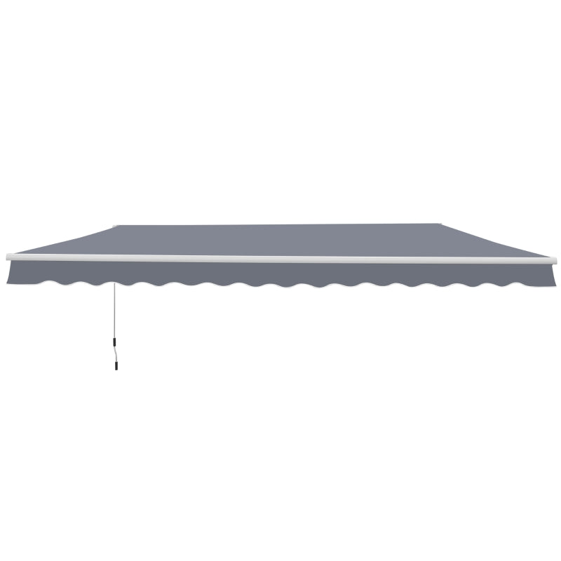 Grey 4m x 3m Awning - Fully Retractable