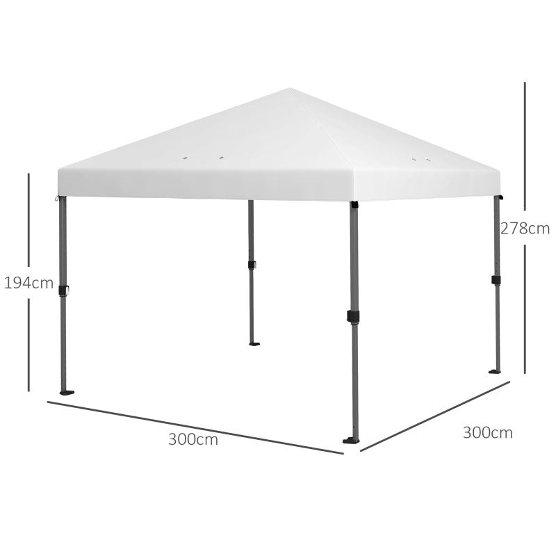 White 3x3m Pop-Up Gazebo Kit