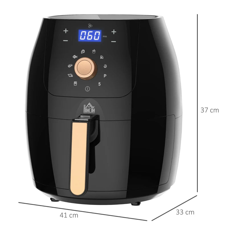 5.5L 1700W Digital Air Fryer with Adjustable Temperature 80-200°C - Healthy Cooking Made Easy!