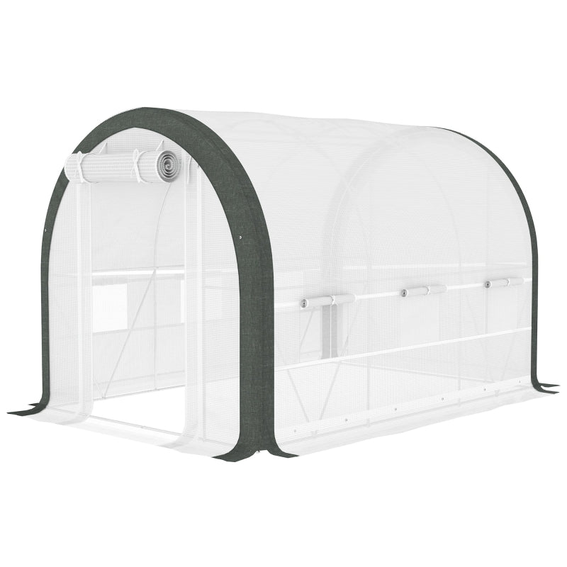 3m x 2m Walk-In Tunnel Greenhouse with Accessories - White