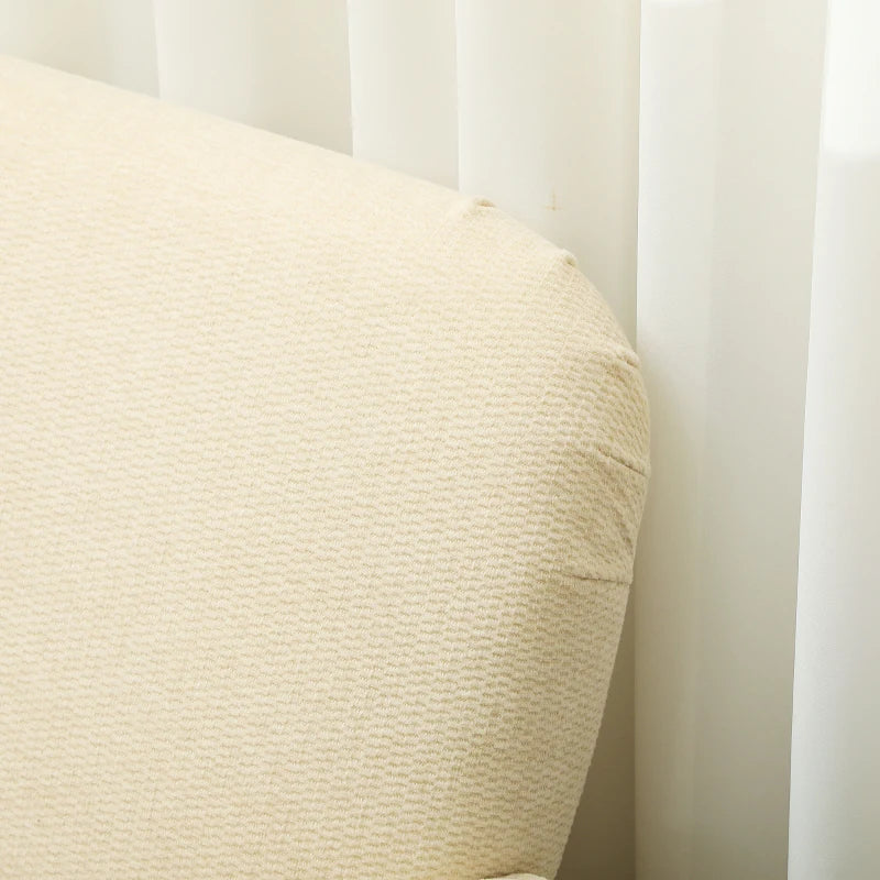 Velvet Feel Fabric 2 Seater Sofa - Small Loveseat with Thick Padding and Wooden Legs in Cream White