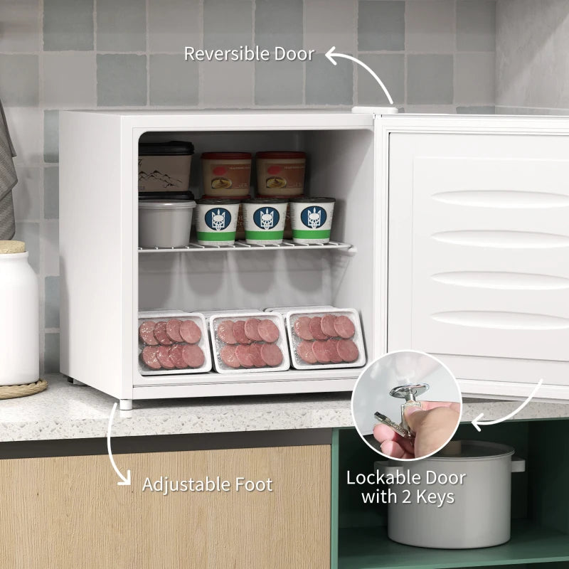 Compact 35L Mini Freezer -24°C to -14°C, Energy Efficient, Stylish White Design for Home or Office Storage