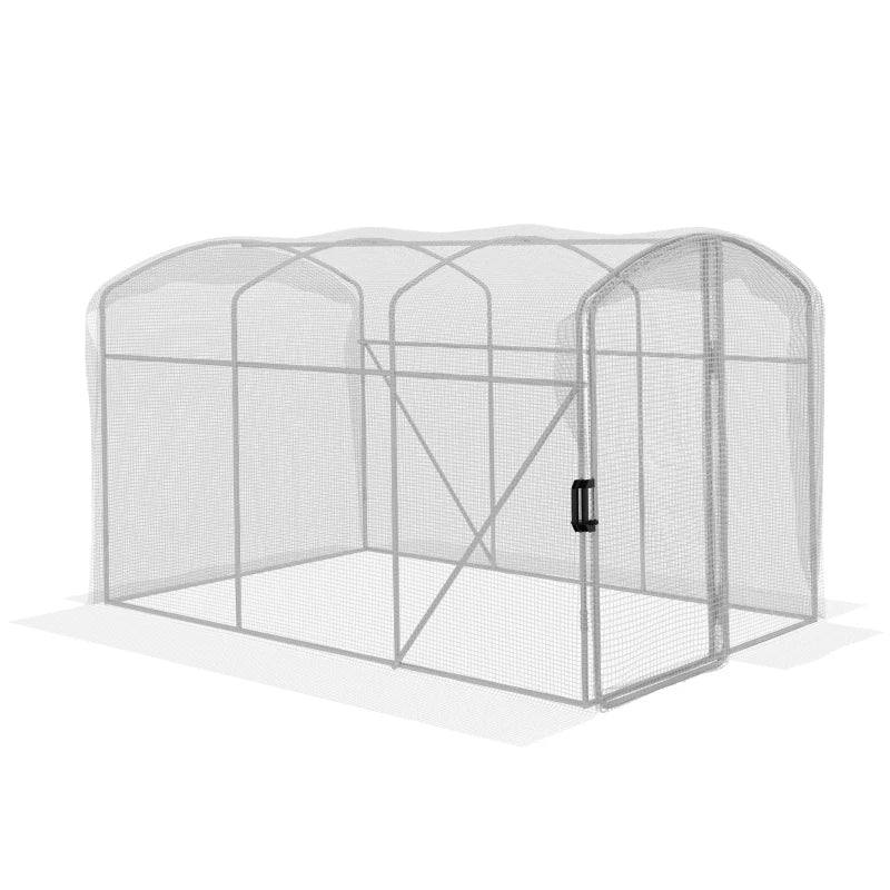 Greenhouse Walk-in Grow House with UV-Resistant Cover, White, 2x2x2m