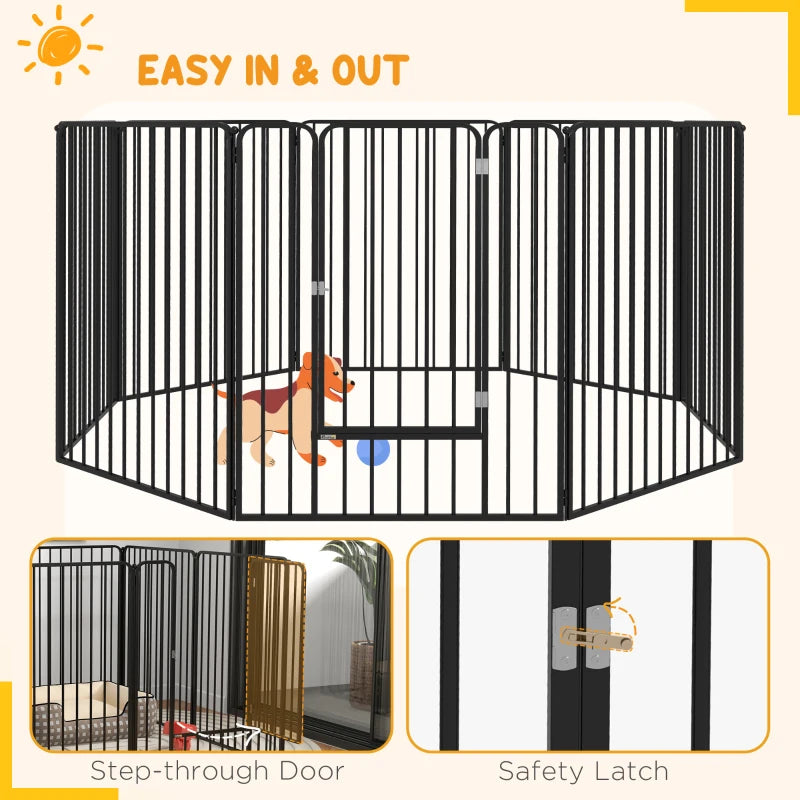 Heavy Duty 100cm 8 Panel Dog Playpen for Indoor and Outdoor Use Small Medium Large Dogs