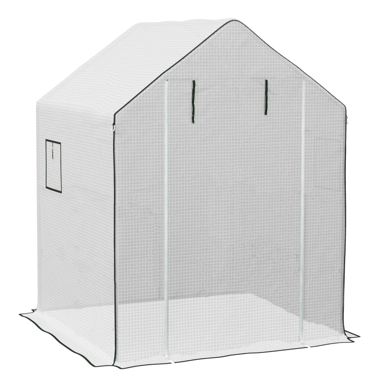 Greenhouse Cover Replacement with Roll-up Door and Windows, 140 x 143 x 190cm, White